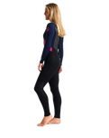 The C-Skins Womens Element 3/2mm Back Zip Wetsuit in Black, Slate & Coral