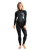 The C-Skins Womens Element 3/2mm Back Zip Wetsuit in Raven Black, Black Tie Dye & Cyan