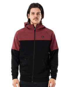 The Rip Curl Mens Anti-Series Viral Zip Fleece Jacket in Maroon