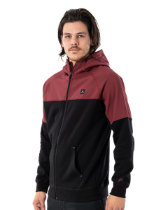 The Rip Curl Mens Anti-Series Viral Zip Fleece Jacket in Maroon