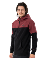 The Rip Curl Mens Anti-Series Viral Zip Fleece Jacket in Maroon