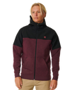 Anti-Series Viral Zip Fleece Jacket in Maroon