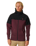 Anti-Series Viral Zip Fleece Jacket in Maroon