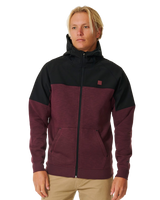 Anti-Series Viral Zip Fleece Jacket in Maroon