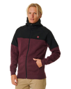 Anti-Series Viral Zip Fleece Jacket in Maroon