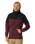 Anti-Series Viral Zip Fleece Jacket in Maroon