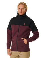 Anti-Series Viral Zip Fleece Jacket in Maroon