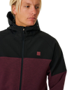 Anti-Series Viral Zip Fleece Jacket in Maroon