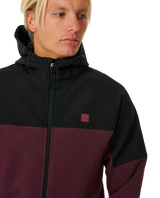 Anti-Series Viral Zip Fleece Jacket in Maroon