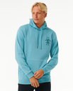 The Rip Curl Mens Search Icon Hoodie in Dusty Blue