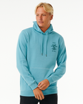 The Rip Curl Mens Search Icon Hoodie in Dusty Blue