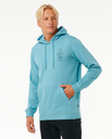 The Rip Curl Mens Search Icon Hoodie in Dusty Blue