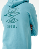 The Rip Curl Mens Search Icon Hoodie in Dusty Blue