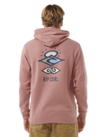 The Rip Curl Mens Search Icon Hoodie in Mushroom