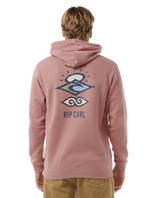 The Rip Curl Mens Search Icon Hoodie in Mushroom