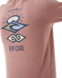 The Rip Curl Mens Search Icon Hoodie in Mushroom