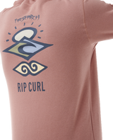 The Rip Curl Mens Search Icon Hoodie in Mushroom