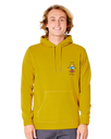 The Rip Curl Mens Search Icon Hoodie in Vintage Yellow