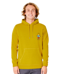 The Rip Curl Mens Search Icon Hoodie in Vintage Yellow