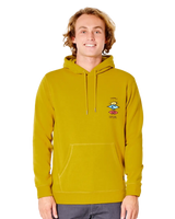 The Rip Curl Mens Search Icon Hoodie in Vintage Yellow