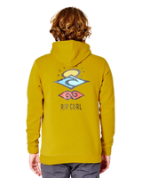 The Rip Curl Mens Search Icon Hoodie in Vintage Yellow