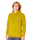 The Rip Curl Mens Search Icon Hoodie in Vintage Yellow