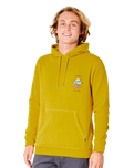 The Rip Curl Mens Search Icon Hoodie in Vintage Yellow