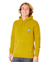 The Rip Curl Mens Search Icon Hoodie in Vintage Yellow