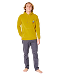 The Rip Curl Mens Search Icon Hoodie in Vintage Yellow