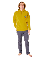 The Rip Curl Mens Search Icon Hoodie in Vintage Yellow