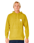 The Rip Curl Mens SWC Sun Hoodie in Vintage Yellow