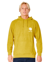 The Rip Curl Mens SWC Sun Hoodie in Vintage Yellow