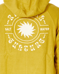 The Rip Curl Mens SWC Sun Hoodie in Vintage Yellow