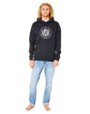 The Rip Curl Mens Stapler Hoodie (2022) in Black