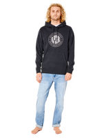 The Rip Curl Mens Stapler Hoodie (2022) in Black