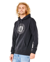 The Rip Curl Mens Stapler Hoodie (2022) in Black