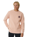 The Rip Curl Mens Wetsuit Icon Sweatshirt in Peach