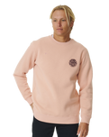 The Rip Curl Mens Wetsuit Icon Sweatshirt in Peach