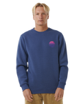 The Rip Curl Mens Wetsuit Icon Sweatshirt in Washed Navy