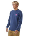 The Rip Curl Mens Wetsuit Icon Sweatshirt in Washed Navy