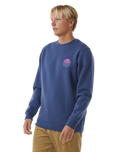 The Rip Curl Mens Wetsuit Icon Sweatshirt in Washed Navy