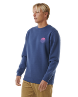 The Rip Curl Mens Wetsuit Icon Sweatshirt in Washed Navy