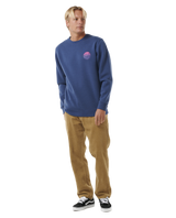 The Rip Curl Mens Wetsuit Icon Sweatshirt in Washed Navy