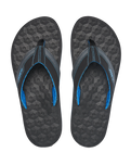 The Reef Mens The Ripper Flip Flops in Black & Blue