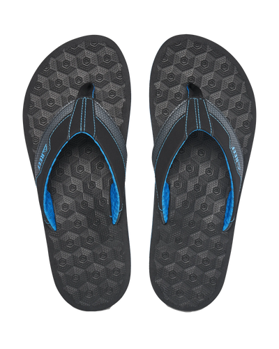 The Reef Mens The Ripper Flip Flops in Black & Blue