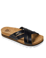 Cushion Bloom Hi Sandals in Black & Tan