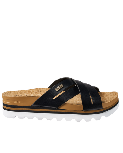 Cushion Bloom Hi Sandals in Black & Tan