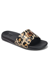 The Reef Womens One Sliders in Classic Leopard