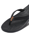 The Reef Womens Tides Flip Flops in Black