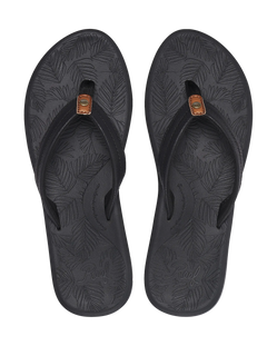 The Reef Womens Tides Flip Flops in Black